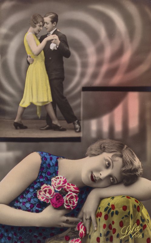 A young woman daydreams about dancing with a man by French Photographer