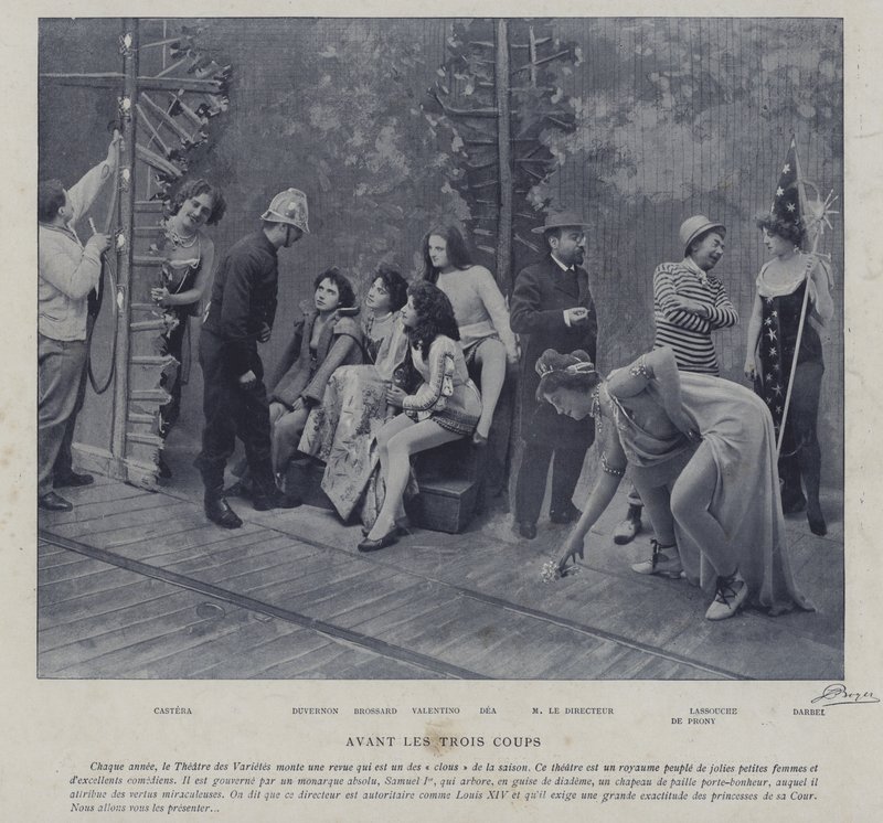 Actors and actresses at the Theatre des Varietes, Paris by French Photographer