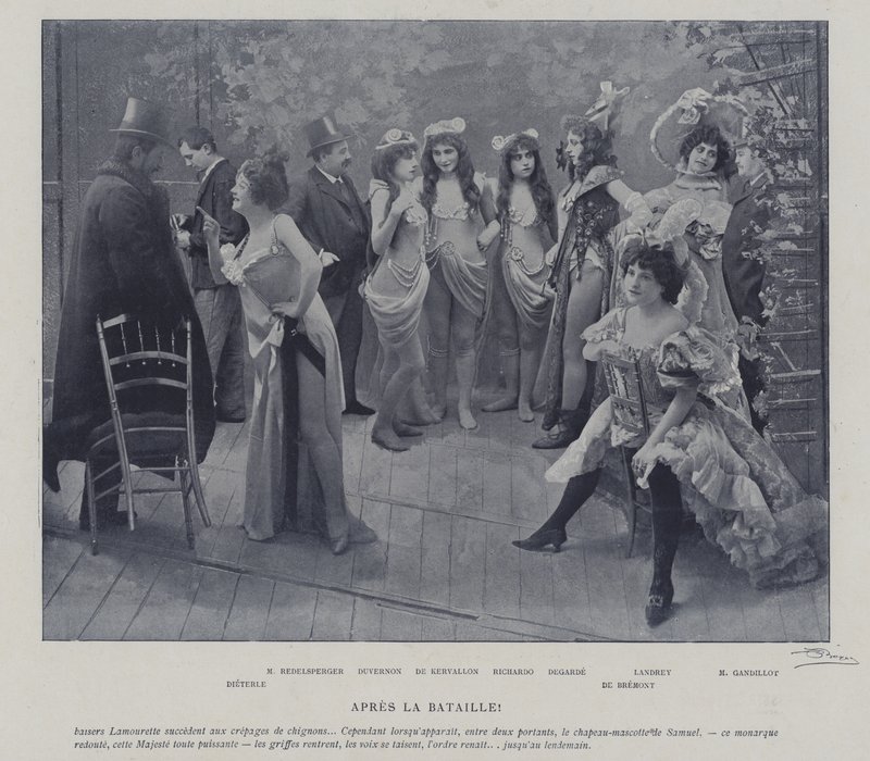 Actresses at the Theatre des Varietes, Paris, after a performance by French Photographer