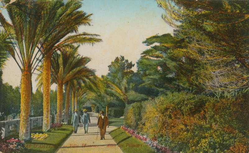 Alley of the Palms, gardens of the Villa Eilenroc, Cap d