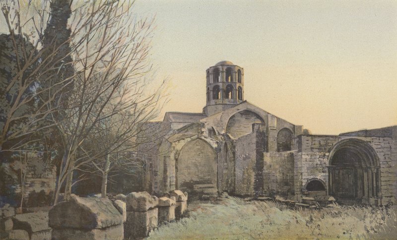 Arles, The Alyscamps, Saint-Honorat Church by French Photographer