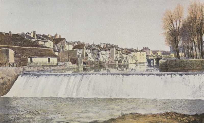 Aurillac, Old Houses on the Jordanne by French Photographer