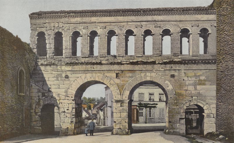Autun, Saint-Andre Gate, General View by French Photographer