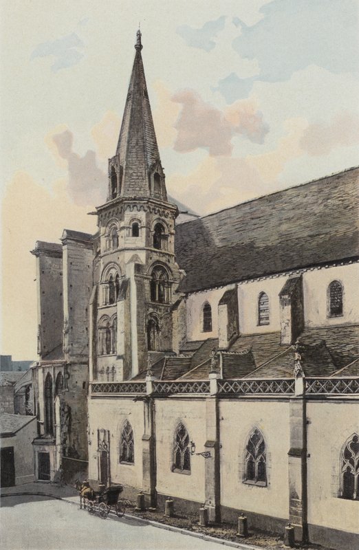 Auxerre, Saint-Eusebe Church, North Lateral Facade by French Photographer