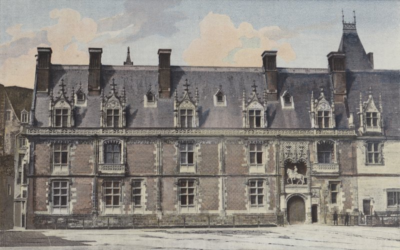 Blois, Castle, Exterior Facade of the Louis XII Wing by French Photographer