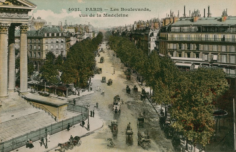 Boulevards of Paris, Seen from Boulevard de la Madeleine by French Photographer