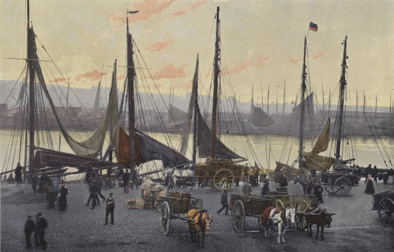 Boulogne-sur-Mer, Preparations for Herring Fishing by French Photographer