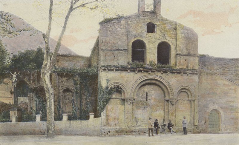 Burlats, Old Church, North Facade by French Photographer