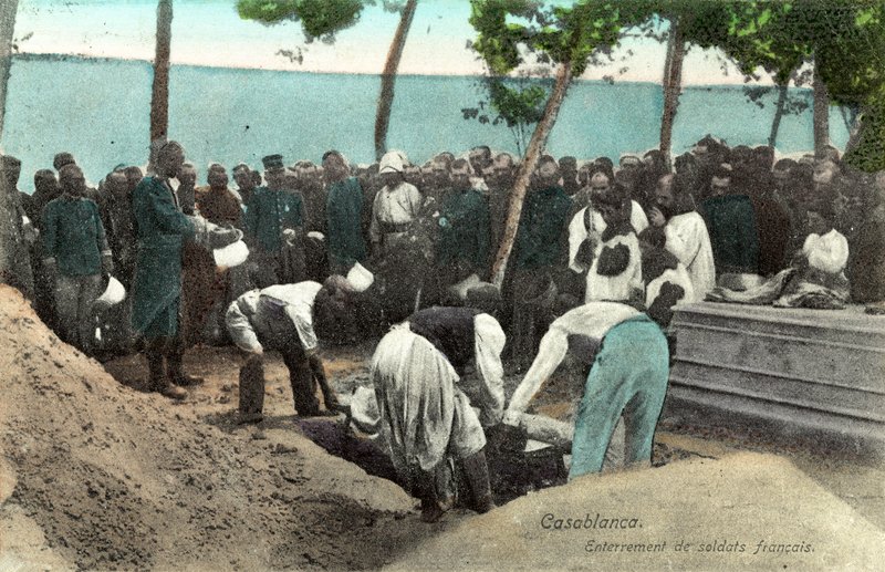 Casablanca, Burial of French Soldiers by French Photographer