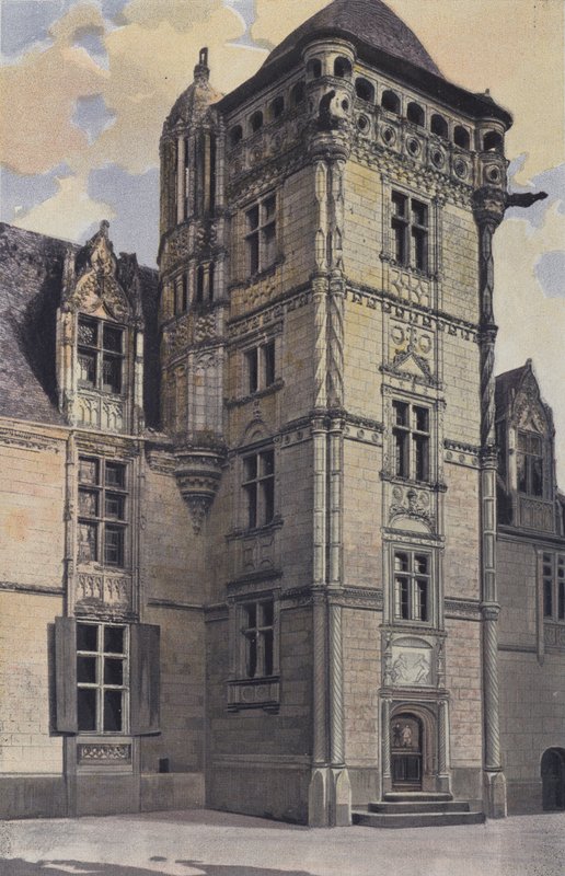 Chemaze, Chateau de Saint-Ouen, Staircase Tower by French Photographer