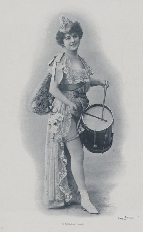 De Kervallon, music hall artiste at Scala, Paris by French Photographer
