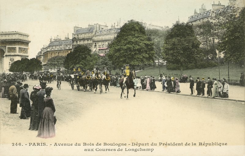 Departure of the President of France, Longchamp Racecourse, Paris by French Photographer