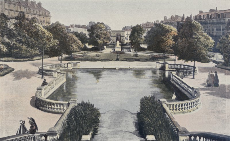 Dijon, Place Darcy, Darcy Square, Statue of F Rude, Guillaume Gate by French Photographer