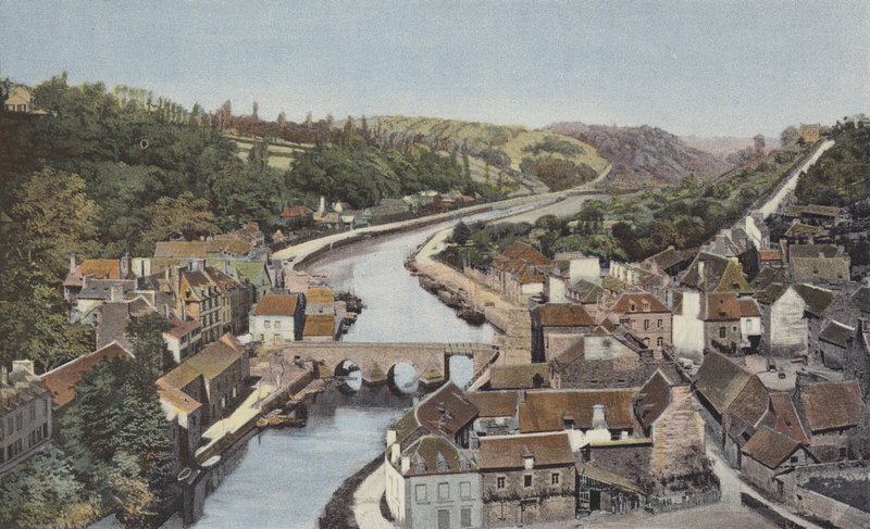 Dinan and Lower Rance, View from Lanvallay Viaduct by French Photographer