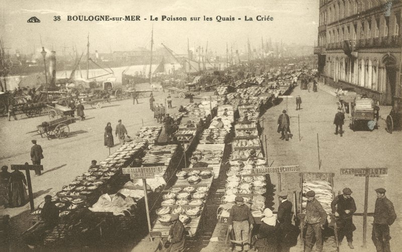 Fish on the Quay, Boulogne-sur-Mer by French Photographer