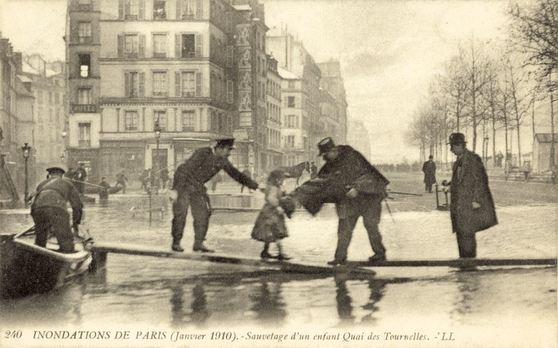 Flooding of Paris, France, January 1910 by French Photographer