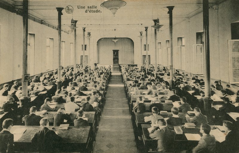 French school classroom. Saint-Roch, Ferrieres. Postcard sent on 25 October 1913. by French Photographer