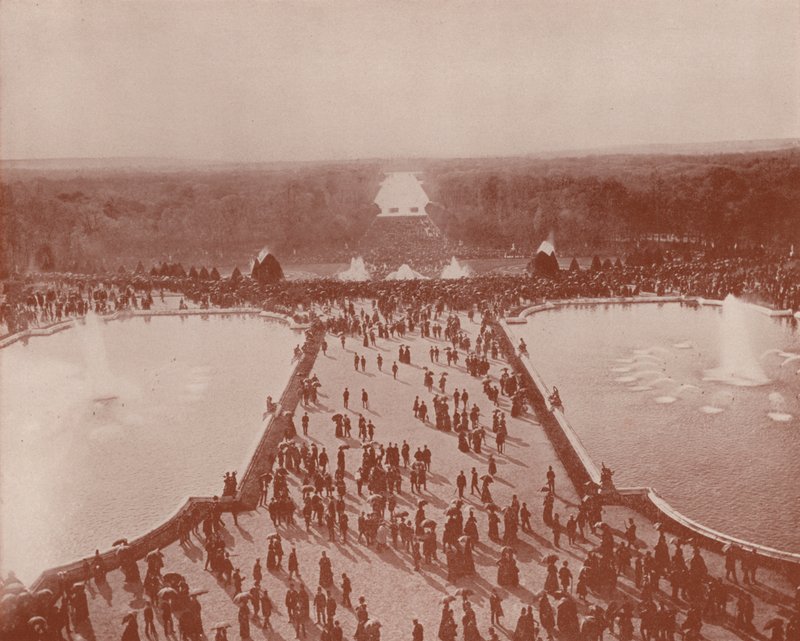 General View, from the Palace, of the Grandes Eaux, Versailles by French Photographer