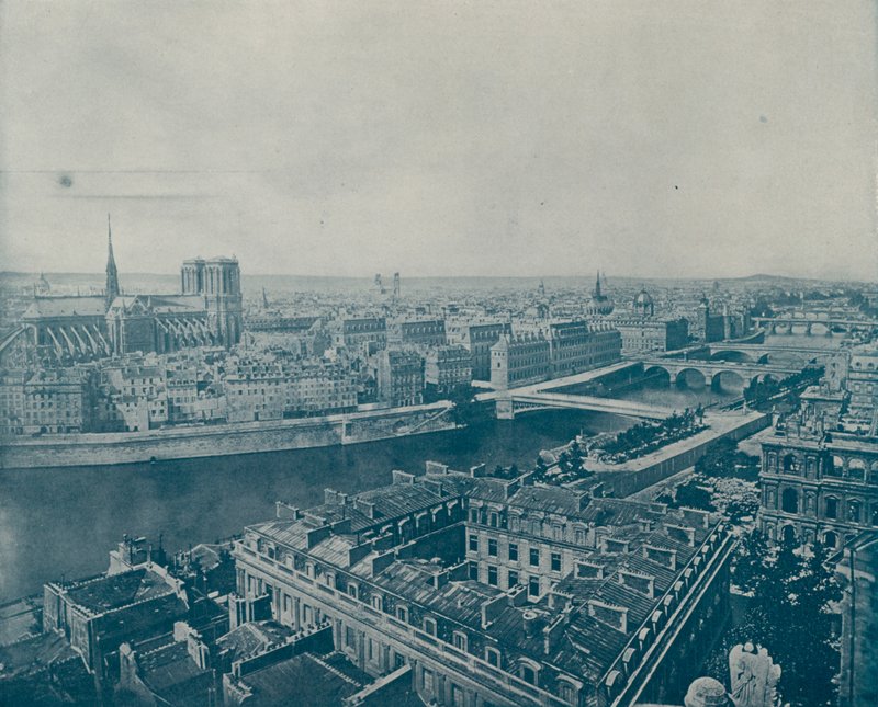 General View of Paris, looking West by French Photographer