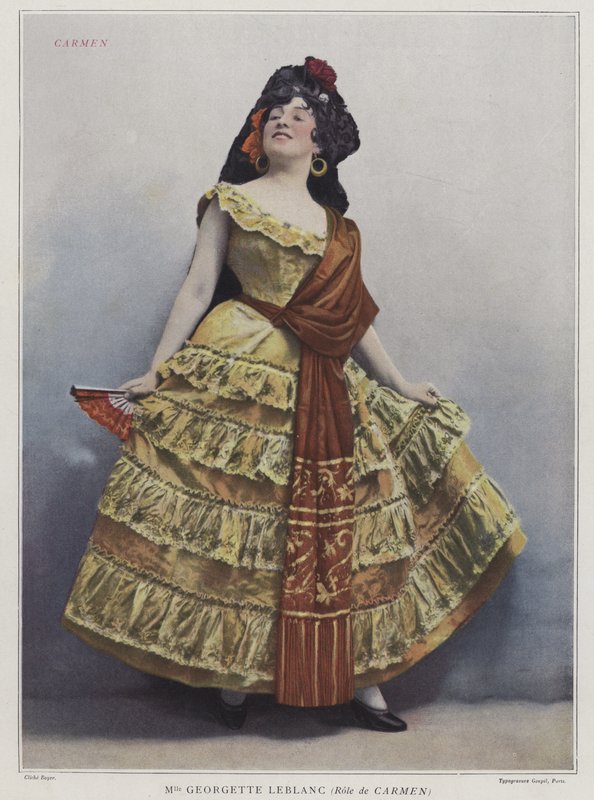 Georgette Leblanc as Carmen, 1899 by French Photographer