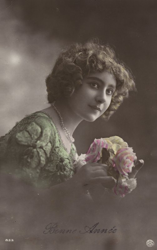 Girl with Bouquet by French Photographer