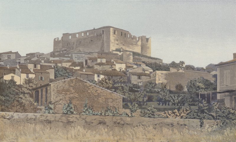 Greoulx, Ruins of the Fortified Templar Castle, S W Side by French Photographer