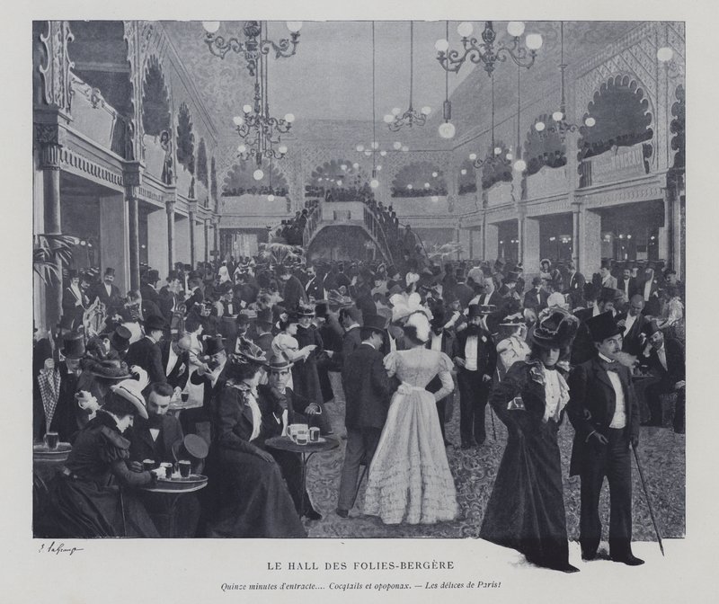 Hall of the Folies Bergere, Paris, During an Interval by French Photographer