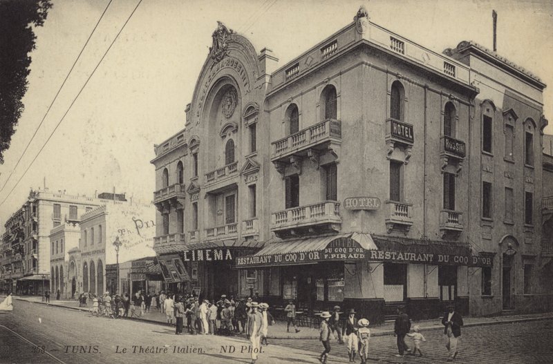 Italian Theatre, Tunis, Tunisia by French Photographer