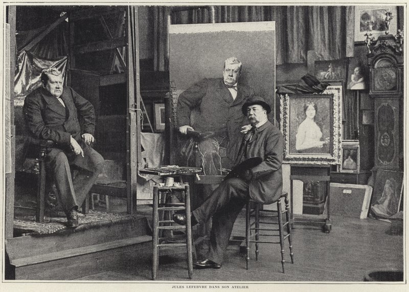 Jules Lefebvre in His Workshop by French Photographer