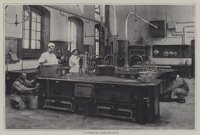 Kitchen of the Lycee Janson-de-Sailly, Paris by French Photographer