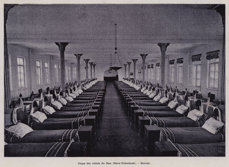 The Russian Army: Corps of Cadets of the Don, Novocherkassk, Dormitory by French Photographer