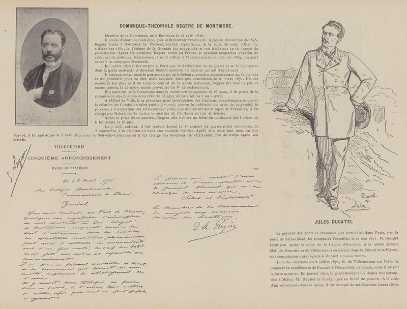 La Commune de Paris, Dominique-Theophile Regere De Montmore, Jules Ducatel by French Photographer