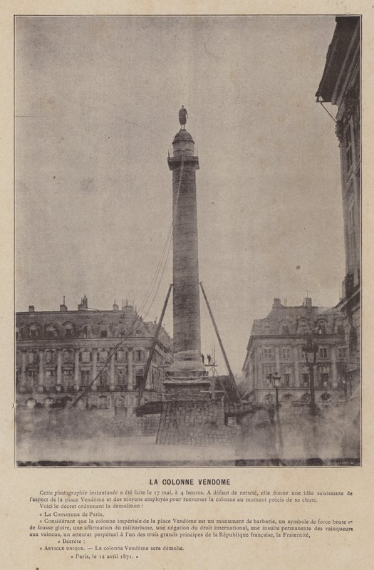 La Commune de Paris, The Vendome Column by French Photographer