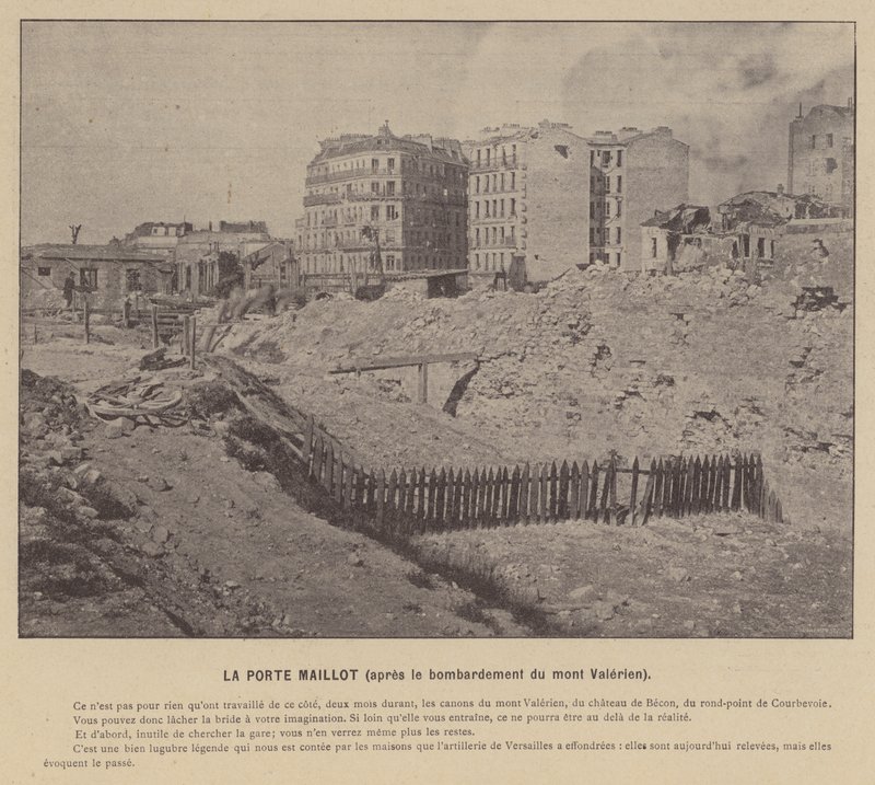 La Commune de Paris, La Porte Maillot, After the Bombardment of Mont Valerien by French Photographer