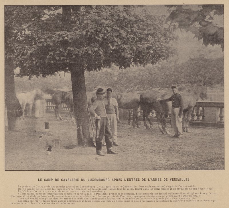 La Commune de Paris, Le Camp De Cavalerie Du Luxembourg Apres L