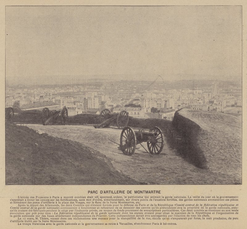 La Commune de Paris, Montmartre Artillery Park by French Photographer