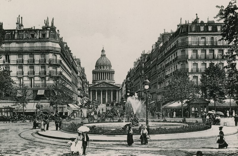 The Soufflot Street and Pantheon by French Photographer