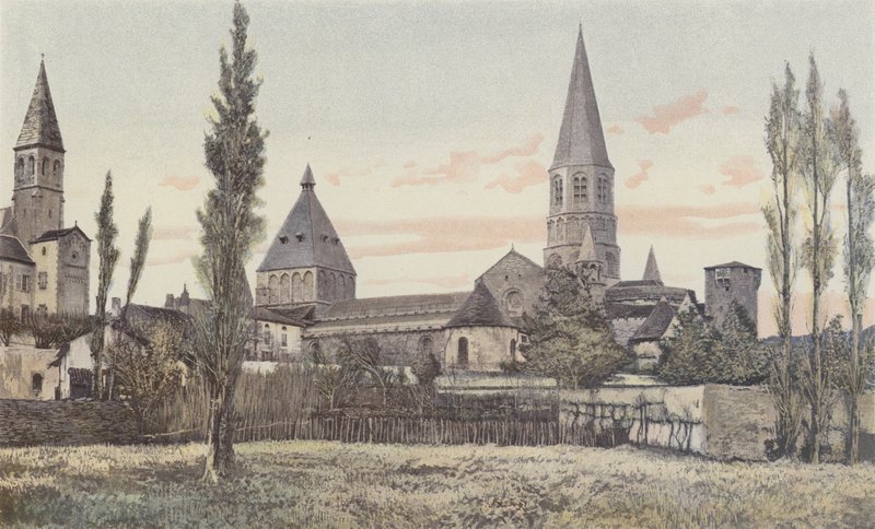 Le Dorat, Church, South View by French Photographer