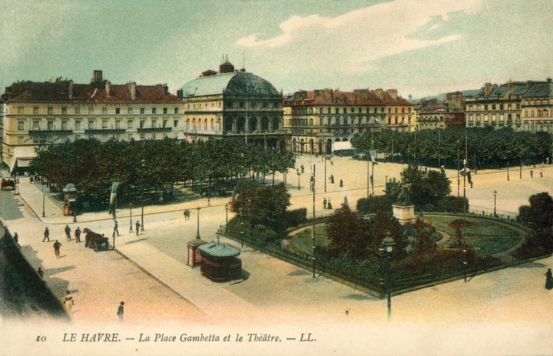 Le Havre, La Place Gambetta, The Theatre by French Photographer