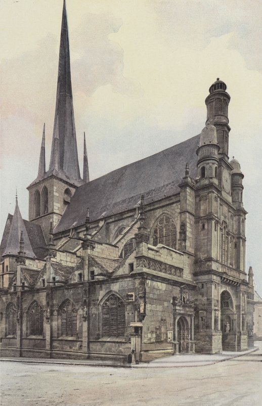 Les Riceys, Ricey-Bas Church, Northwest View by French Photographer