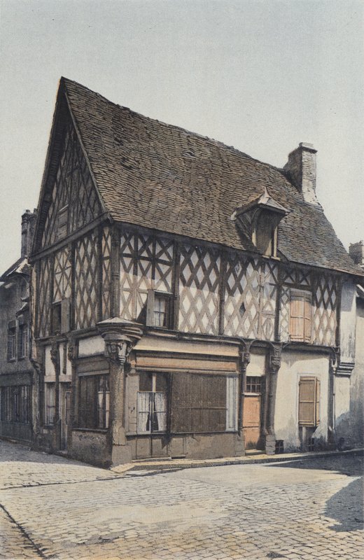 Levroux, Old Wooden House on the Square by French Photographer