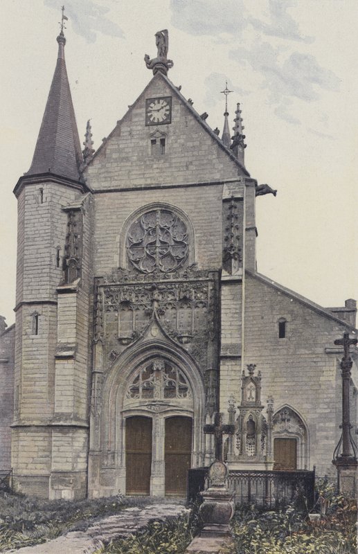 Lhuitre, Church, West Facade by French Photographer