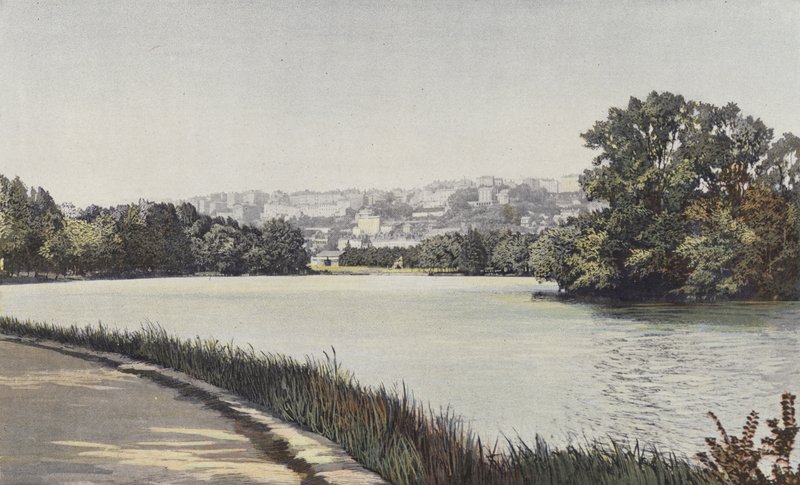Lyon, Coteau de la Croix-Rousse, View Taken from the Lake of Parc de la Tete-d