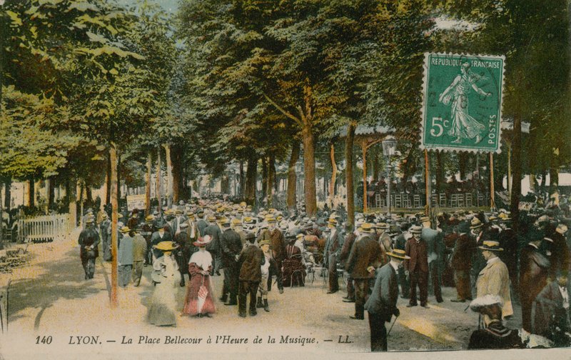 Lyon, La Place Bellecour at the Hour of Music by French Photographer
