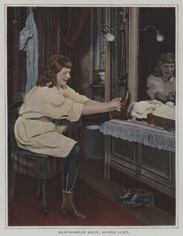 Mademoiselle Salle, second sujet, in her dressing room by French Photographer