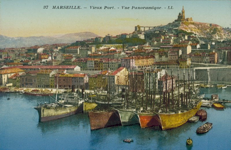 Marseille: Vieux Port, Panoramic View by French Photographer