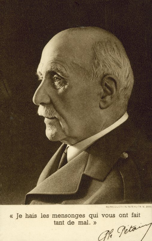 Marshal Philippe Petain, French soldier and wartime leader of Vichy France by French Photographer