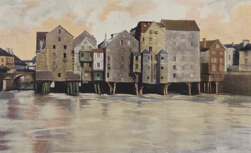 Meaux, Old Mills on the Marne by French Photographer