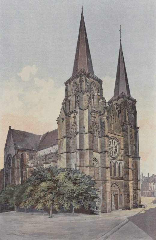 Mezieres, Church, Northwest View by French Photographer
