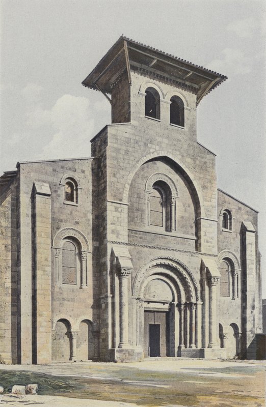 Moirax, Church, West Facade by French Photographer